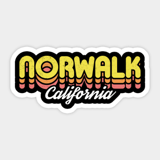 Retro Norwalk California Sticker